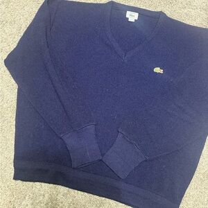Lacoste Men's Deep Blue V-Neck Sweater